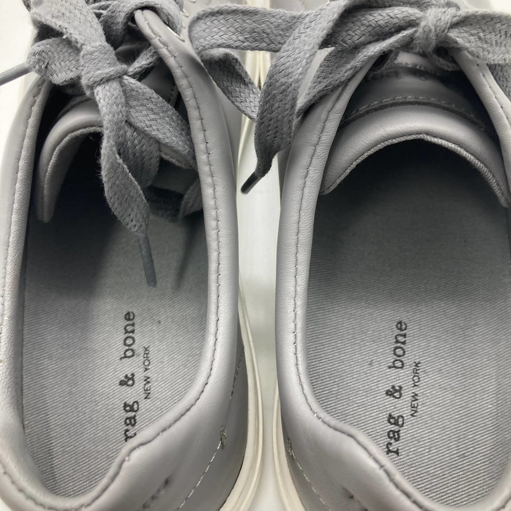 NEW RAG & BONE Kent embossed two-tone leather sneakers - Picture 4 of 7